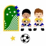 Futebol Menino Sentado No Bolo - Topo de Bolo
