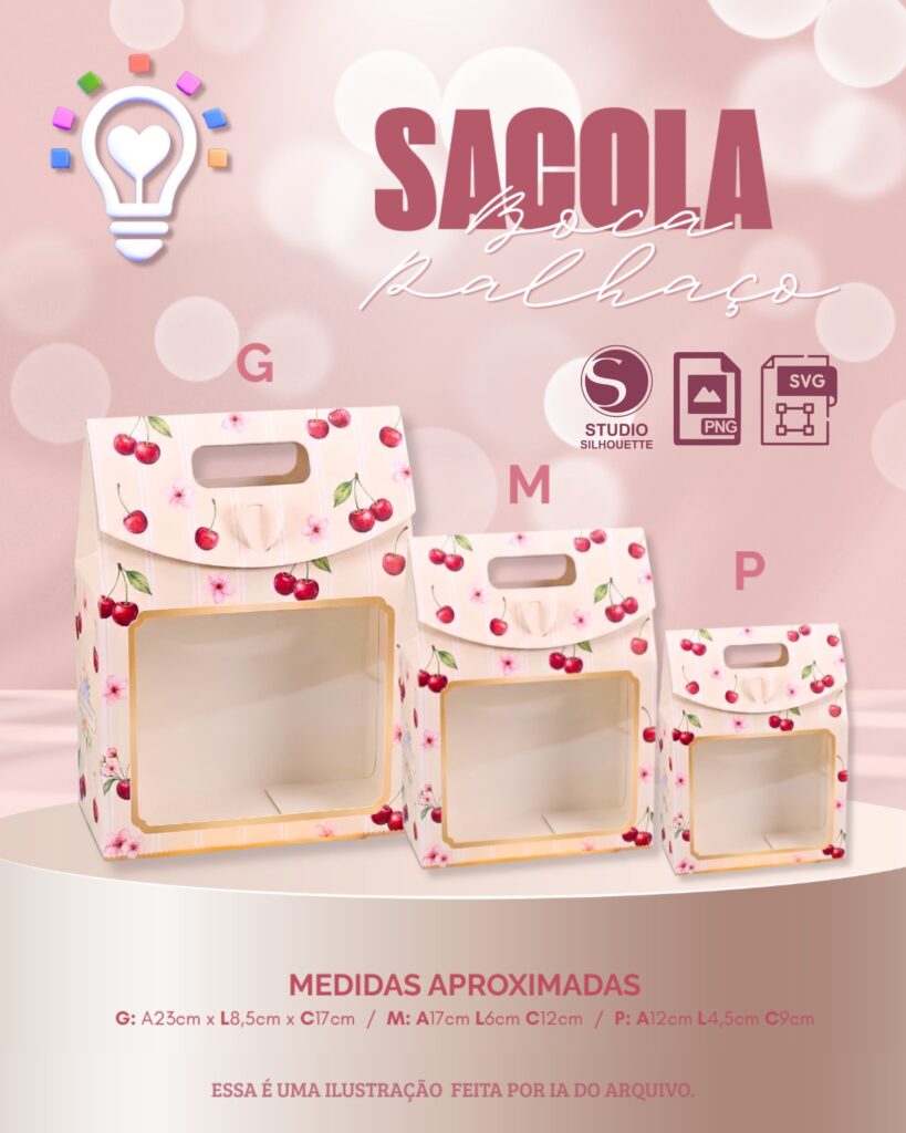 Molde Sacola Boca de Palhaço - Imagem 1