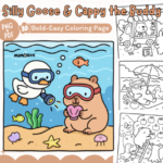 Ganso Bobo e Capivara, o Amigo - Livro de Colorir