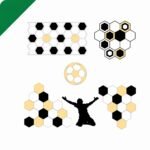 Hexágonos Futebol - Topo de Bolo