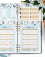 COMBO 8 Agendas 2027 e Permanente COM VERSÍCULOS e SEM VERSÍCULOS Floral Azul (Bicho Papel) - Imagem 12