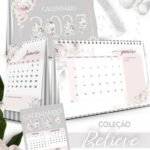 Kit Calendários 2027 de Mesa A5 A6 e Calendário Marca Página Believe (Bicho Papel)