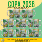 Copa 2026 - Artes para Caneca Chopp