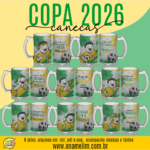 Copa 2026 - Artes para Caneca Chopp