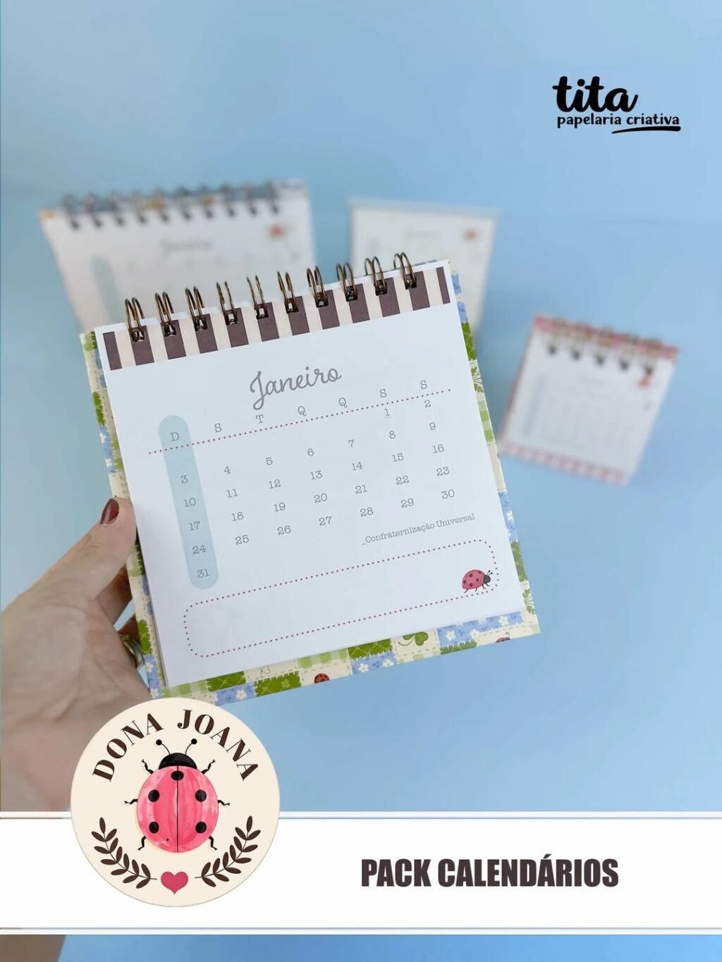 Dona Joana - Pack Calendários 2027 - português e español + Vídeo aula (Tita) - Imagem 4