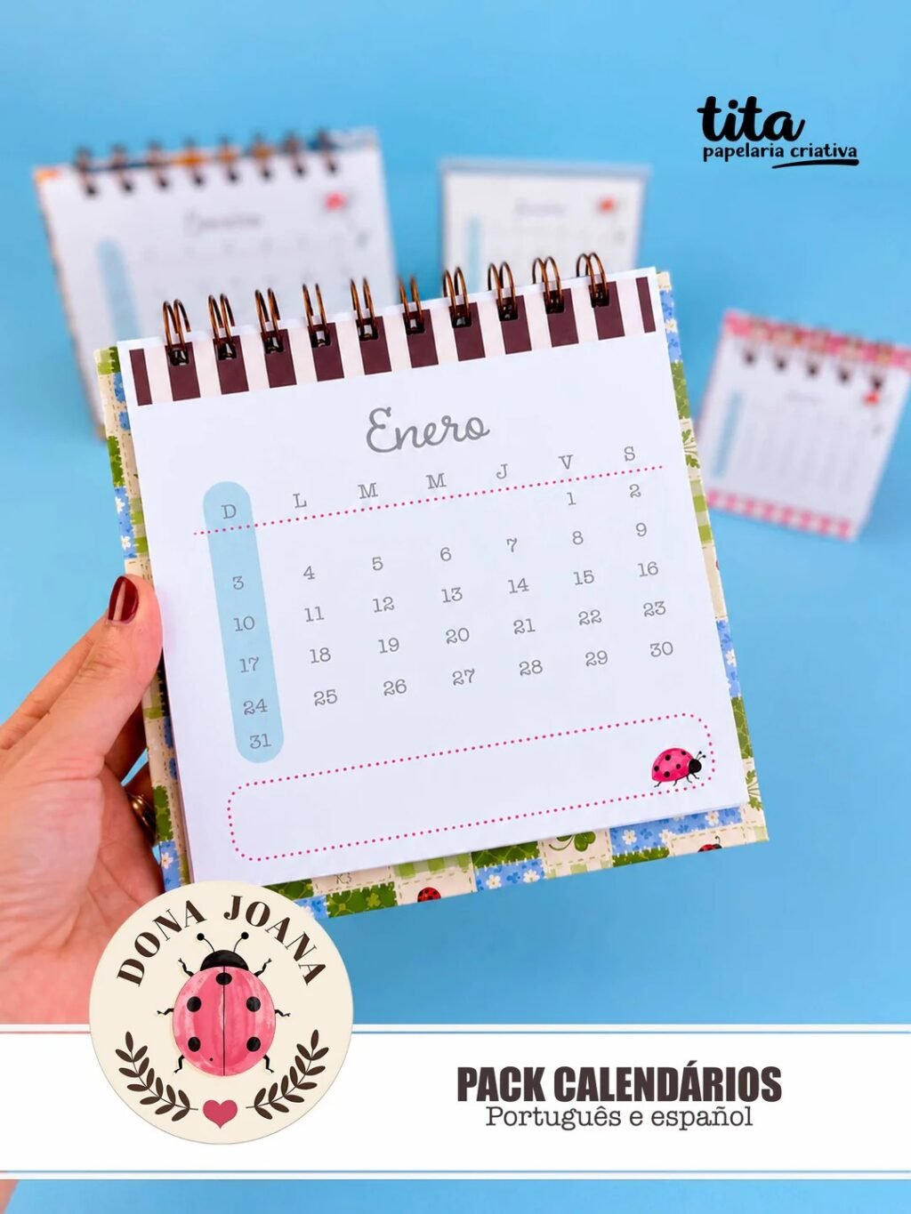 Dona Joana - Pack Calendários 2027 - português e español + Vídeo aula (Tita) - Imagem 8