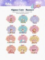 Signos Cute - Combo Ilustrações e papéis (Tita) - Imagem 6