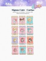 Signos Cute - Combo Ilustrações e papéis (Tita) - Imagem 2