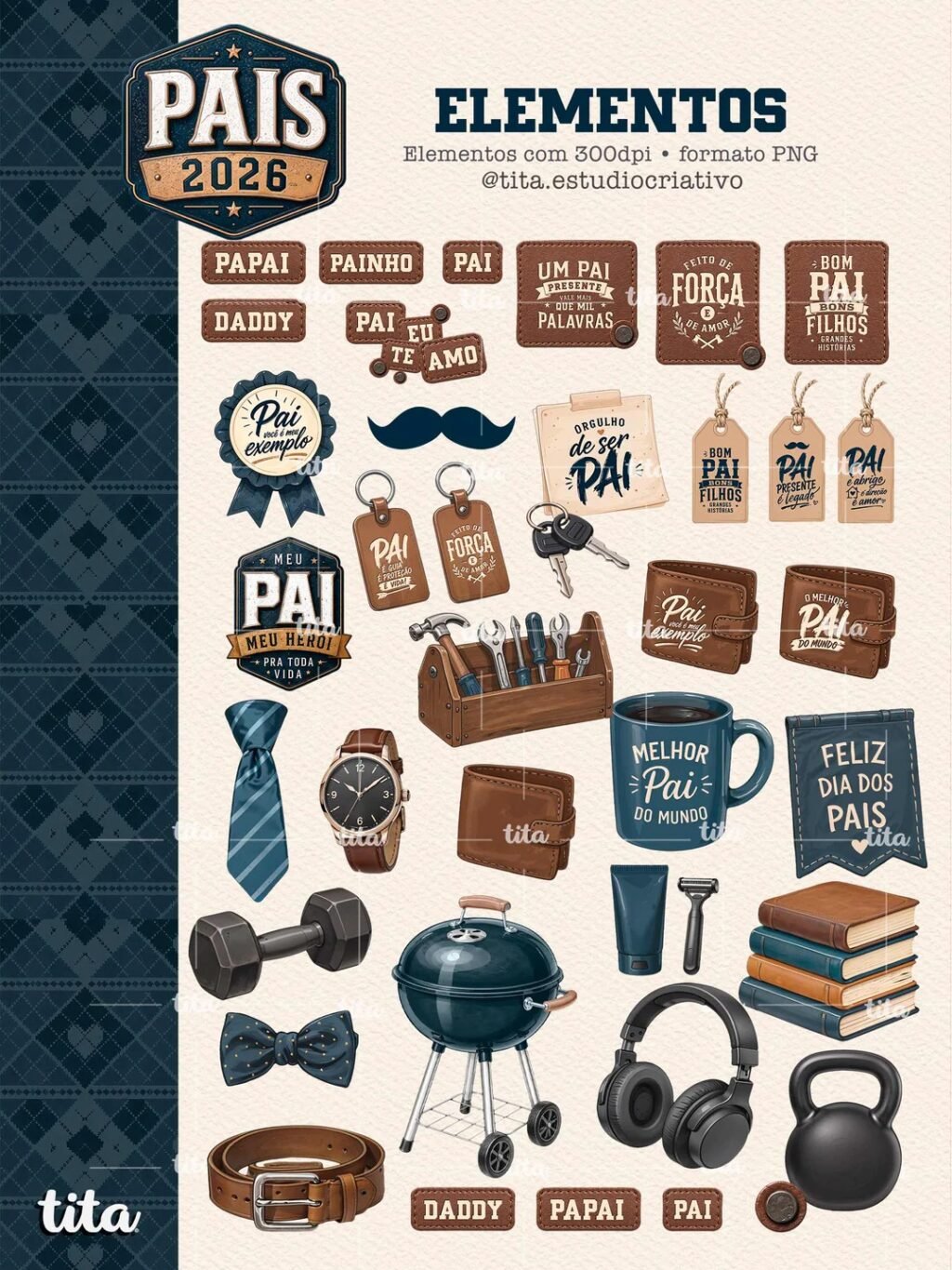 Pais 2026 - Combo Ilustrações e Papéis (Tita) - Imagem 3