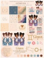Signos do Zodíaco - Combo Ilustrações e papéis (Tita) - Imagem 6