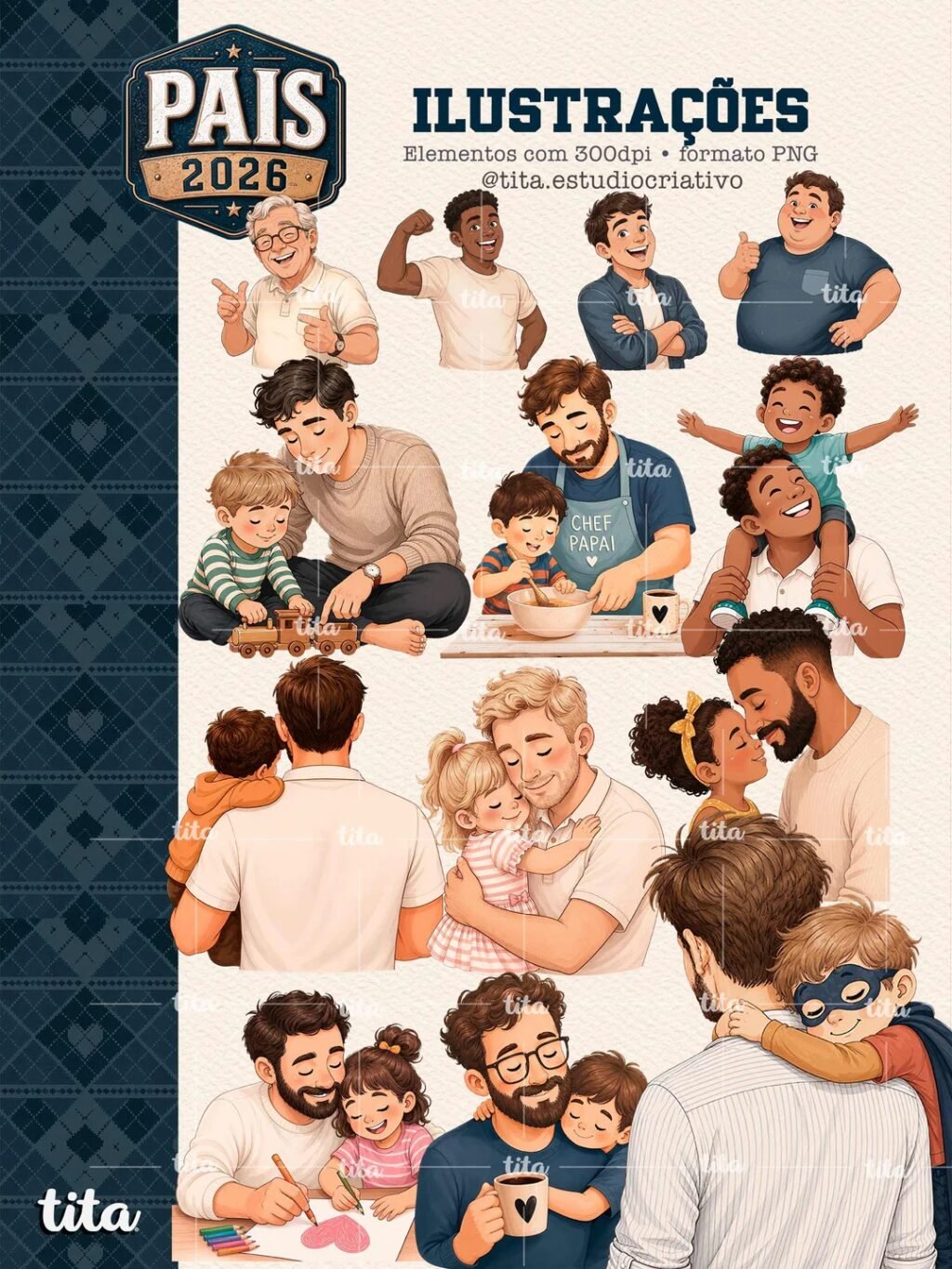 Pais 2026 - Combo Ilustrações e Papéis (Tita) - Imagem 4