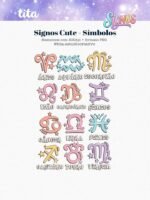 Signos Cute - Combo Ilustrações e papéis (Tita) - Imagem 4
