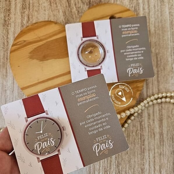 Cartao Relógio para Mini Creme - Dia dos Pais