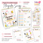 Pack Planejador Snoopy – Bloco Decorado A5 + CheckList A6 + Extras