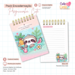 Preguicinha Cute – Caderno Pautado A5 + Bloquinho A6 + Extras - Imagem 2