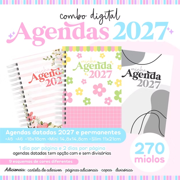 COMBO Agendas 2027 (Letterinhas)