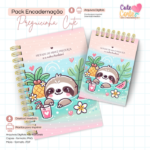 Preguicinha Cute – Caderno Pautado A5 + Bloquinho A6 + Extras - Imagem 5