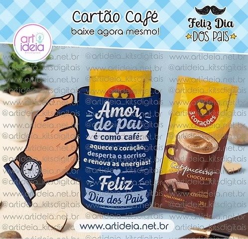 Cartão Café Dia dos Pais