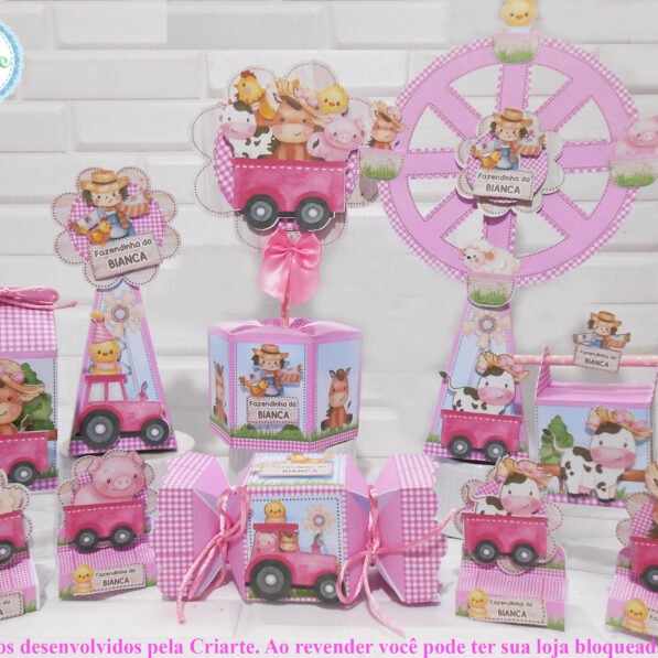 Fazendinha Rosa - Kit Festa Pronta