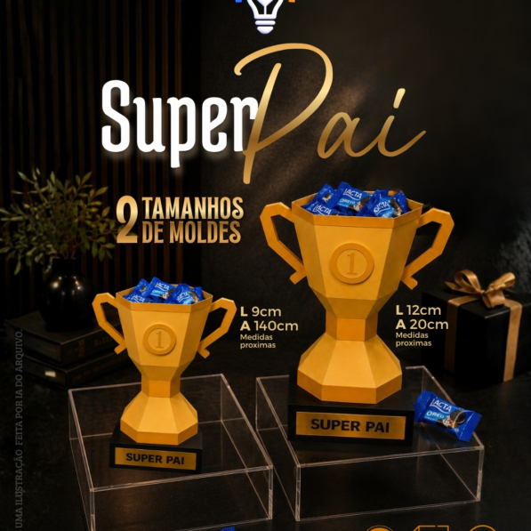 Molde Troféus - Dia dos Pais