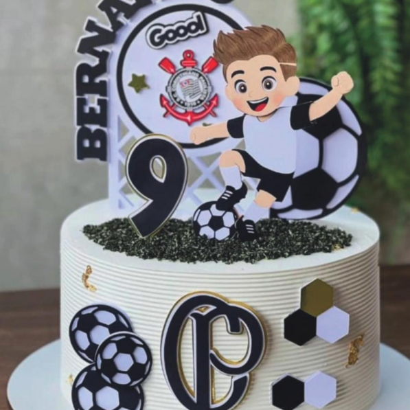 Futebol Menino Corinthians - Topo de Bolo
