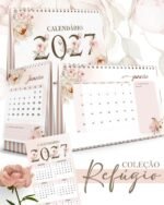 Kit Calendários 2027 de Mesa A5 A6 e Calendário Marca Página Refúgio (Bicho Papel)