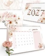 Kit Calendários 2027 de Mesa A5 A6 e Calendário Marca Página Refúgio (Bicho Papel) - Imagem 4
