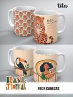 Brasil Tropical - Kit Sublimação - Caneca e Ecobags (Tita) - Imagem 2