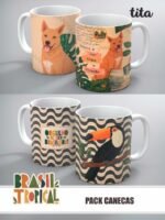 Brasil Tropical - Kit Sublimação - Caneca e Ecobags (Tita) - Imagem 4