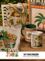 Brasil Tropical - Kit Sublimação - Caneca e Ecobags (Tita)