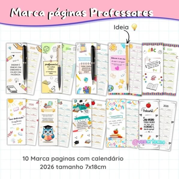 Marca Páginas - Professores