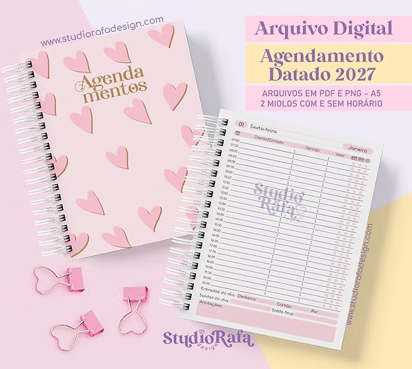 Agendamento Datado 2027 Rosa