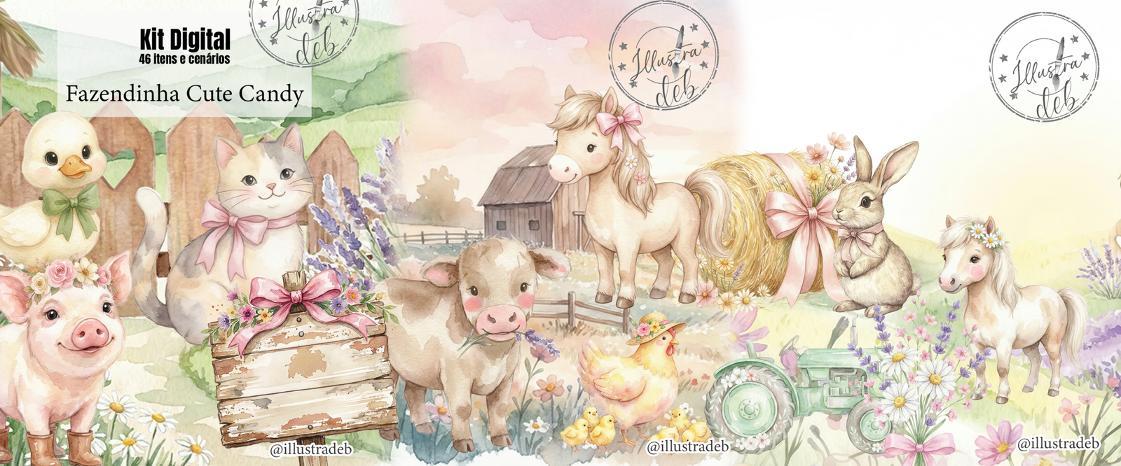 Fazendinha Cute Candy - Kit Digital - Imagem 1