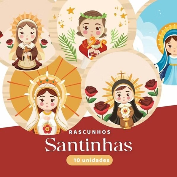 Santinhas - Kit 10 rascunhos para pintar/bordar plaquinhas de maternidade