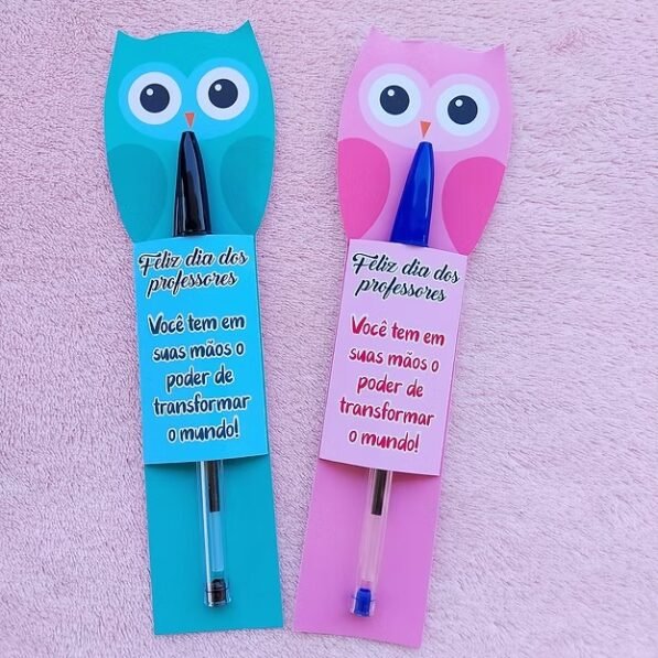 Card Caneta Coruja – Dia dos Professores