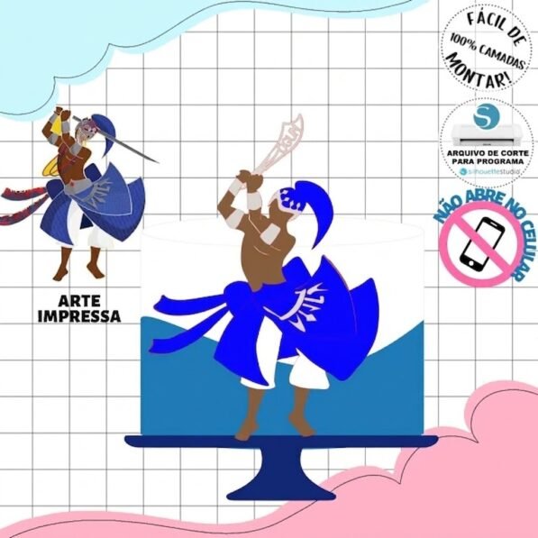 Orixá Ogum - Topo de Bolo