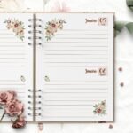 COMBO 6 Agendas 2027 e Permanente COM e SEM HORÁRIOS Floral Romântico (Bicho Papel) - Imagem 7