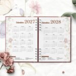 COMBO 6 Agendas 2027 e Permanente COM e SEM HORÁRIOS Floral Romântico (Bicho Papel) - Imagem 8