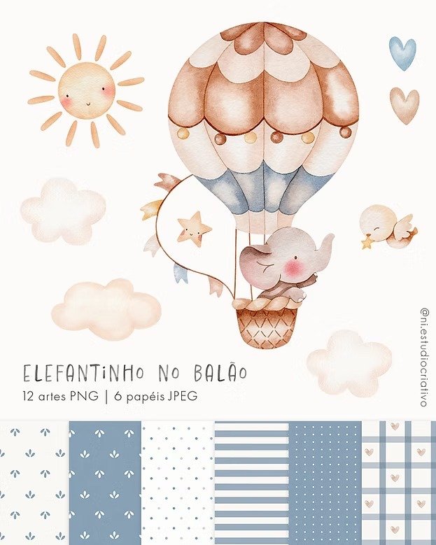 Elefantinho no Balão – Kit Digital