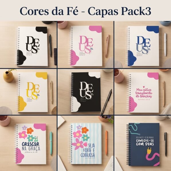 Cores da Fé – Capas A5 – Pack 3