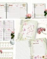 COMBO 8 Agendas 2027 e Permanente COM e SEM Versículos Floral (Bicho Papel)