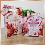 Kit 5 Embalagens presente em tons rosa – Dia dos professores - Imagem 3