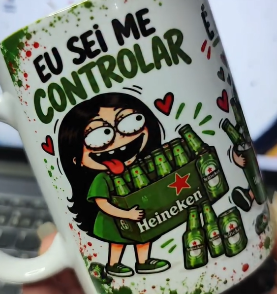 Eu sei me controlar heineken – Arte Avulsa Caneca