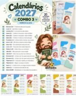 COMBO 3 Calendários 2027 - Santinho