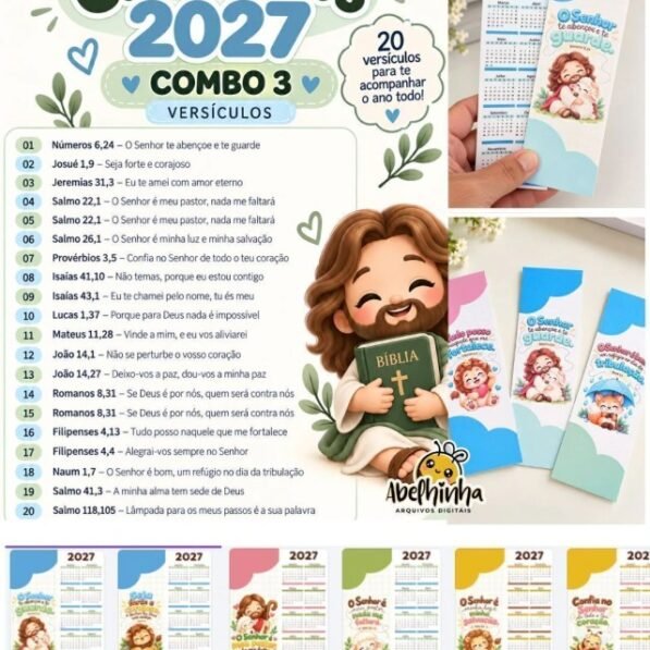COMBO 3 Calendários 2027 – Santinho