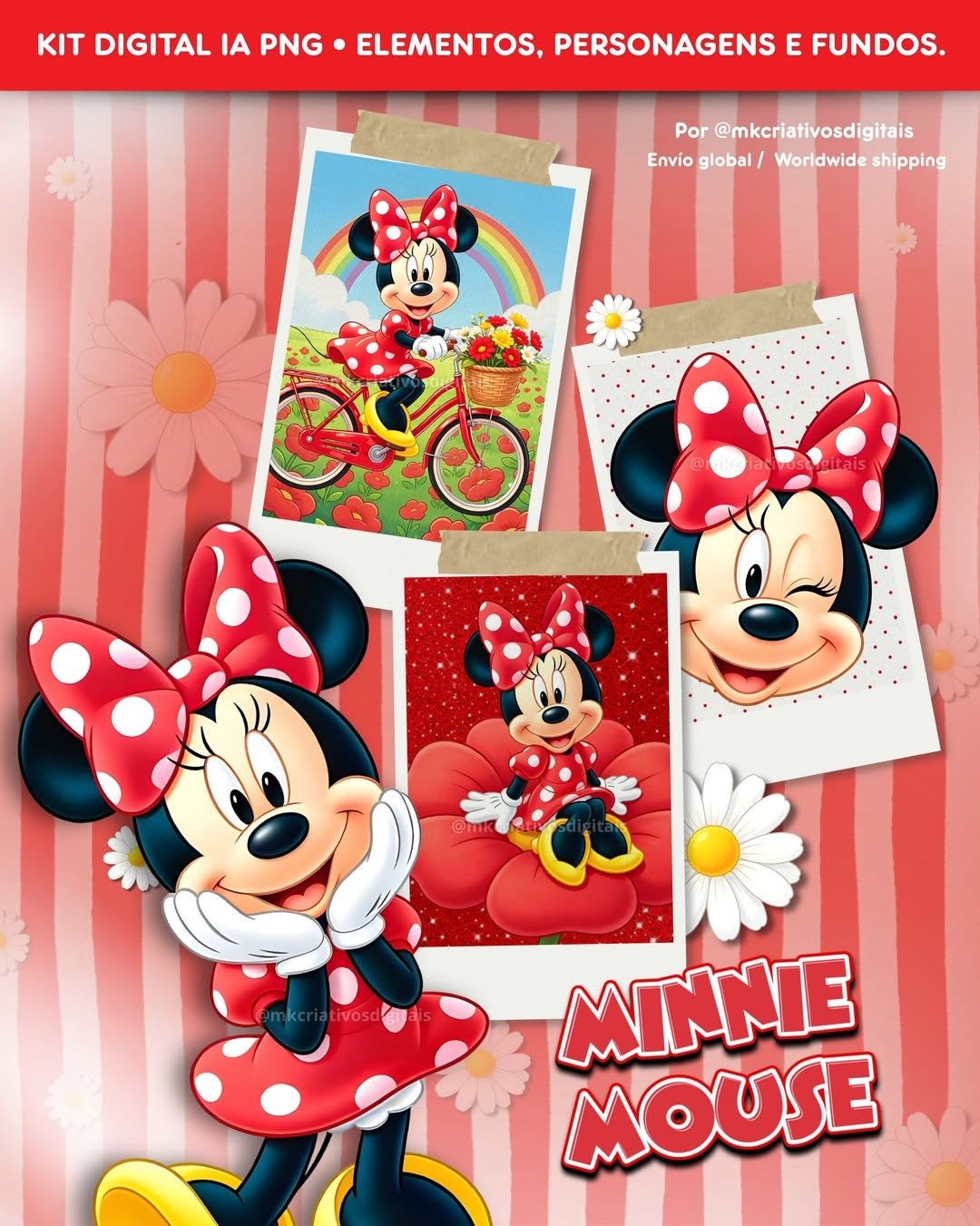 Minnie Vermelha – Kit Digital