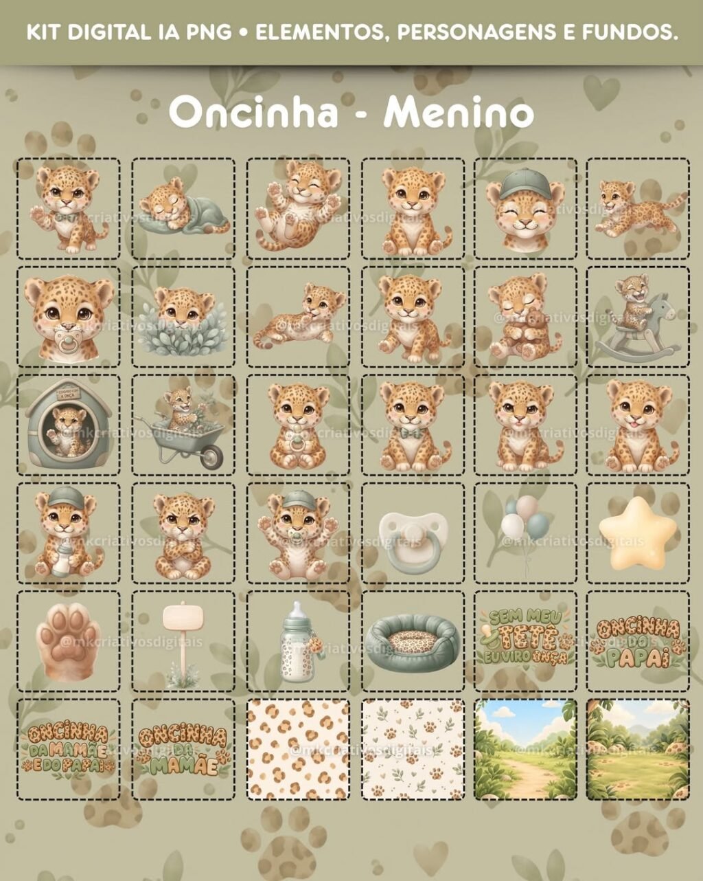 Oncinha Menino - Kit Digital - Imagem 2