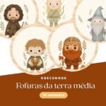 Fofuras da Terra Média - Kit 10 rascunhos para pintar/bordar plaquinhas de maternidade