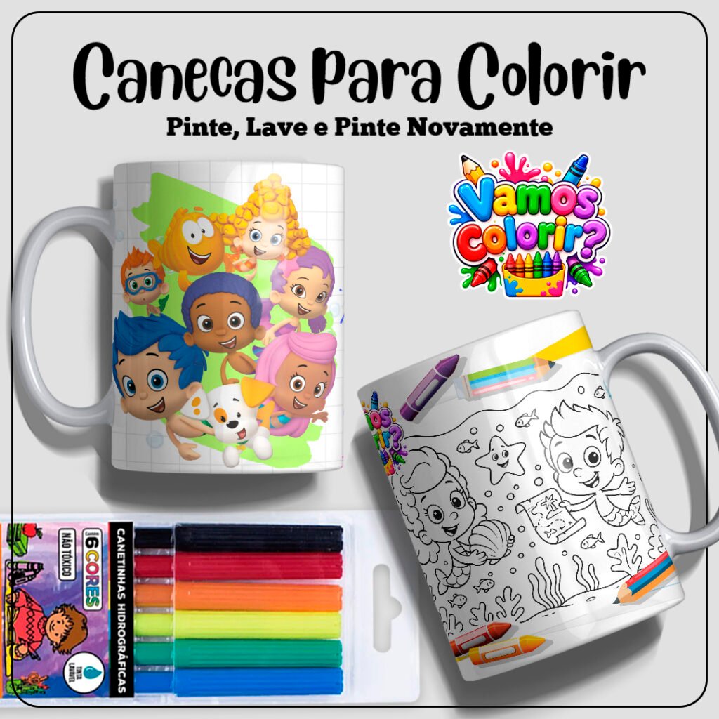 Coleção Dia das Crianças para colorir 2026 - Imagem 2