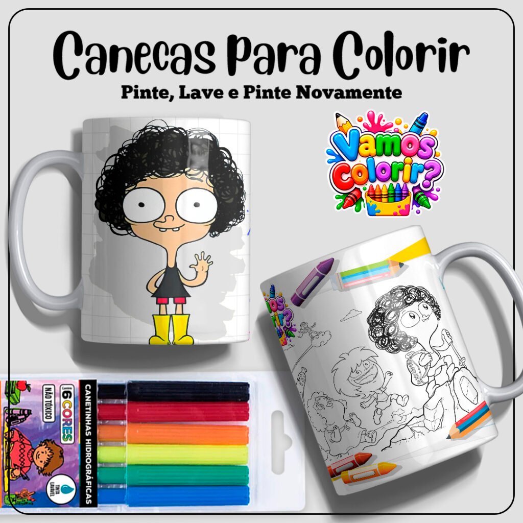 Coleção Dia das Crianças para colorir 2026 - Imagem 8